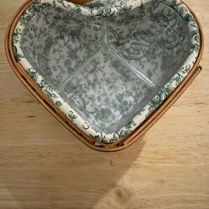 Heart-Shaped Basket with Glass Insert